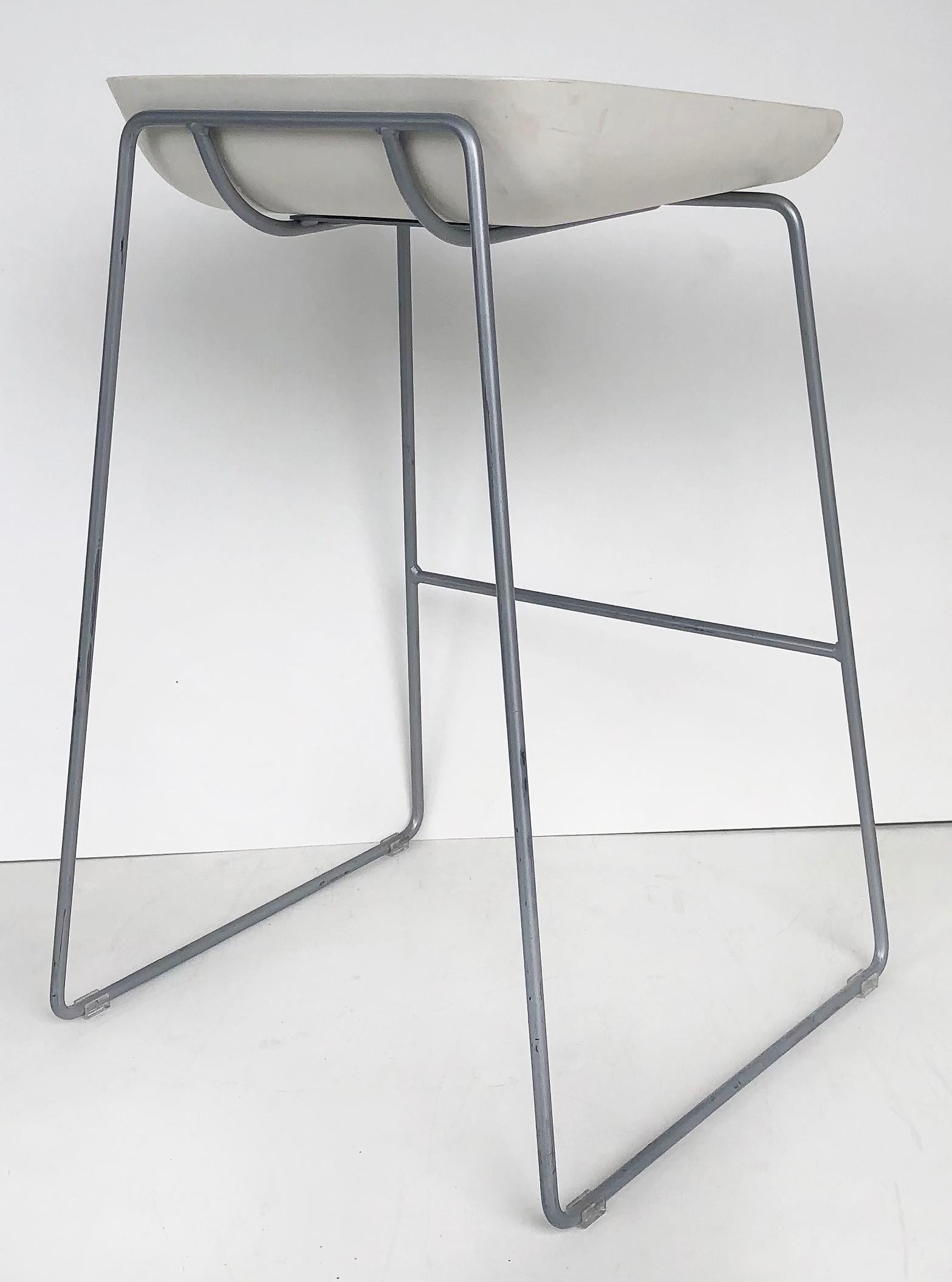 Modern Turnstone Scoop Bar Stools for Steelcase Furniture, Set of Four