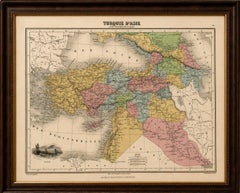 Turquie d’Asie et les Provinces du Caucase Map, Ottoman Empire 1873