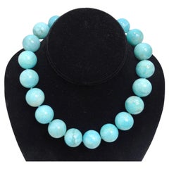 Collier ras du cou en or 14K et turquoise