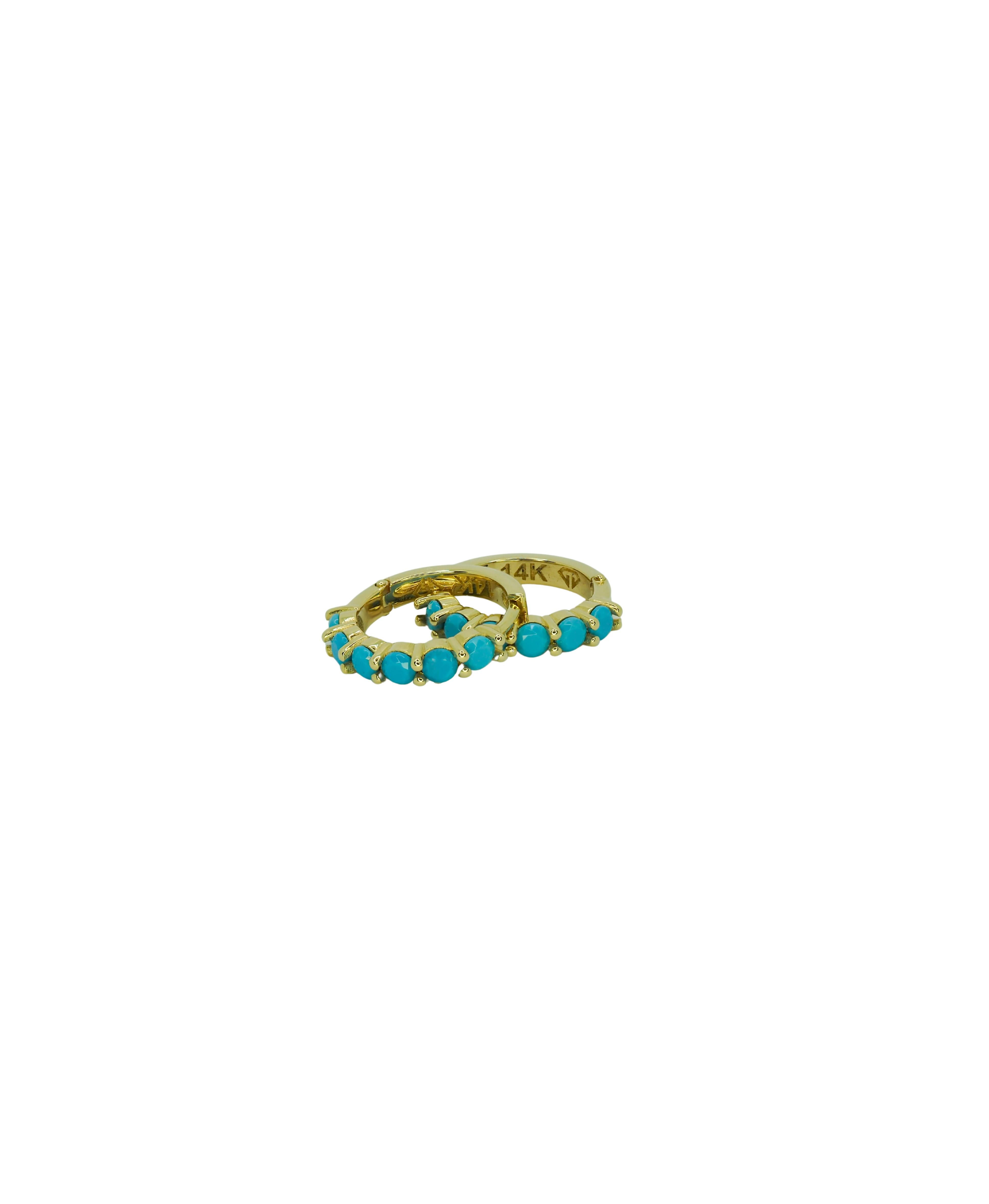 Türkis 14k Gold Huggy Creolen. Hoop Earrings mit blauen Edelsteinen. 13MM Türkis Huggie Ohrringe. Huggies, Gold Tiny Hoops. Halbe Ewigkeitsring-Ohrringe

Metall: 14kt Massivgold
Größe des Ohrrings:
Der Innendurchmesser der Ohrringe: 10MM
Der äußere