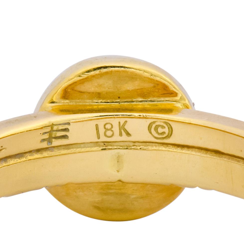 Turquoise 18 Karat Gold Stacking Ring 1