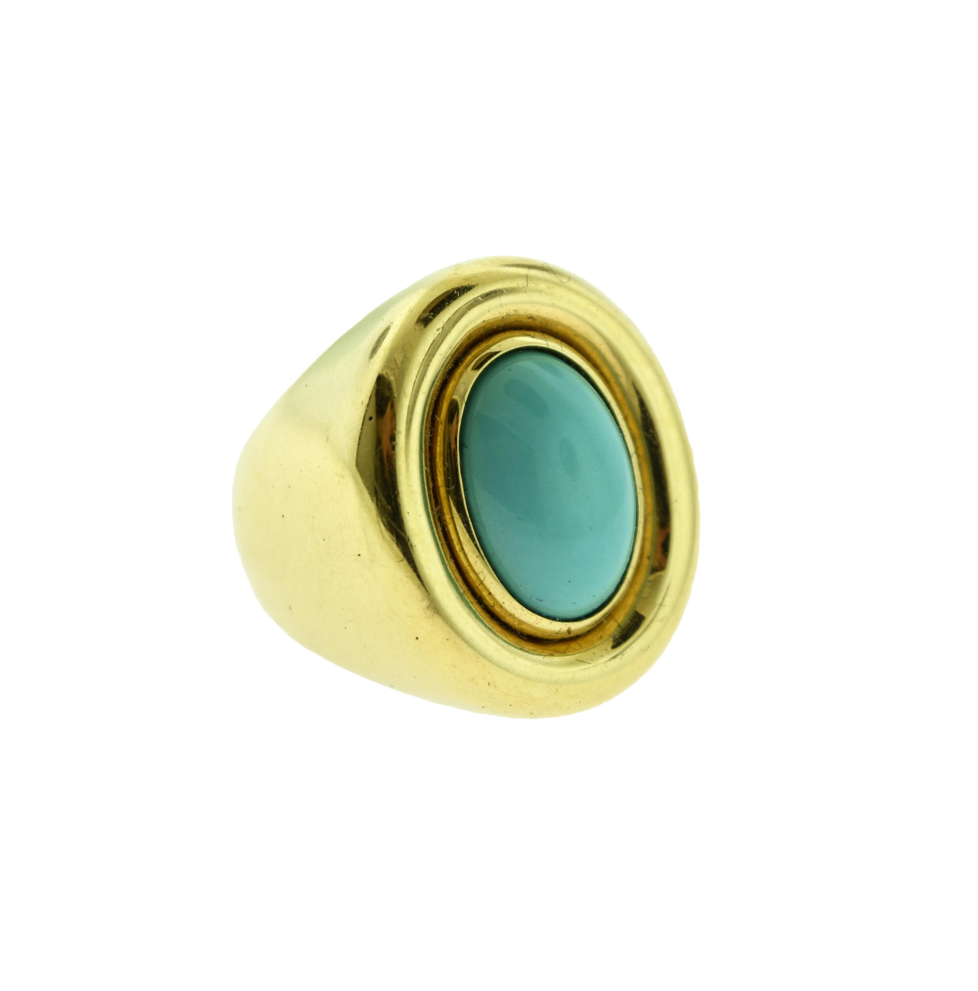 Brilliance Jewels, Miami
Questions? Call Us Anytime!
786,482,8100

Ring Size: 4.5 (Sizable)

Style: Cocktail Ring 

Material: Yellow Gold 

Metal Purity: 18K

Stone: Turquoise Cabochon 

Ring Top: 23.58 mm x 20.74 mm 

Total Item Weight (g): 20.6g