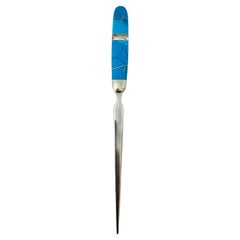 Turquoise Abalone and Silver Letter Opener