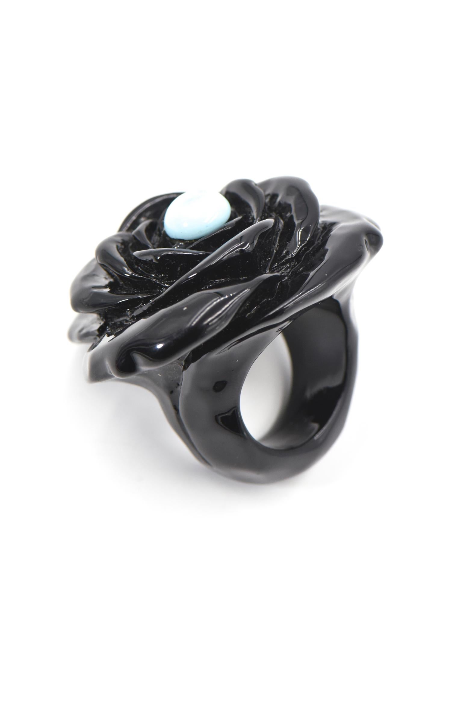 black acrylic ring