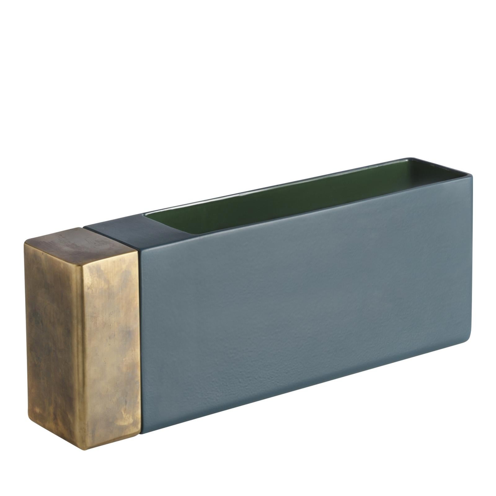 Vaso in ottone e turchese di Dimorestudio In condizioni Nuovo in vendita a Milan, IT