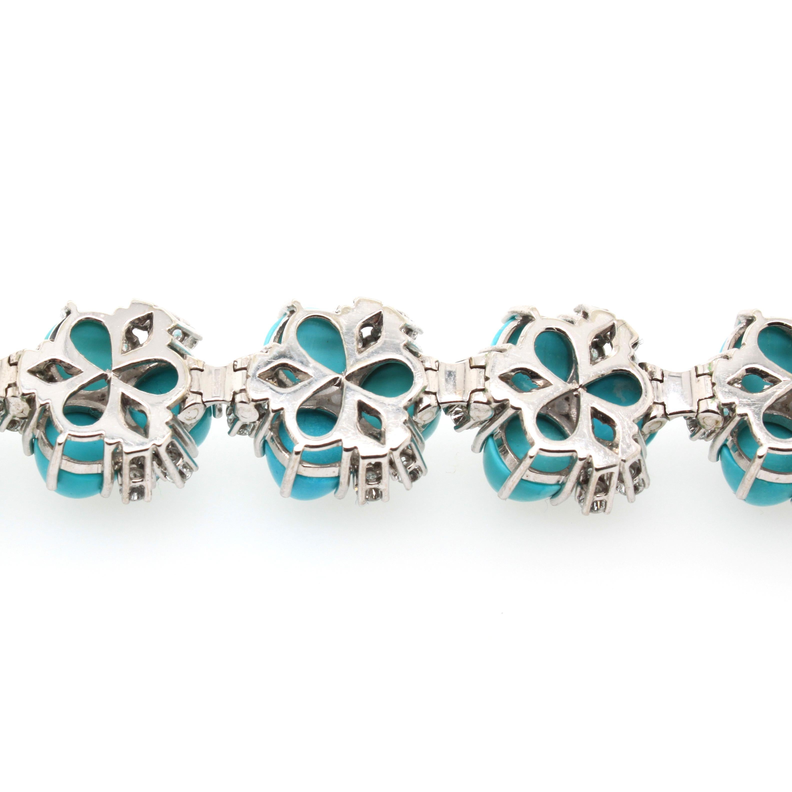 Women's Turquoise and Diamond Bracelet