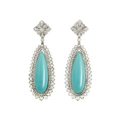 Türkis- und Diamant-Ohrringe von Tiffany & Co.
