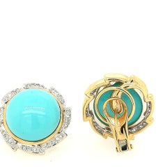 Turquoise and Diamond Earrings