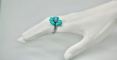 Turquoise and Diamond Ring 18K