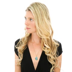 Turquoise and Gold Pendant