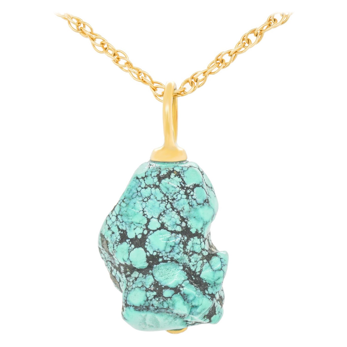 Colgante de turquesa y oro