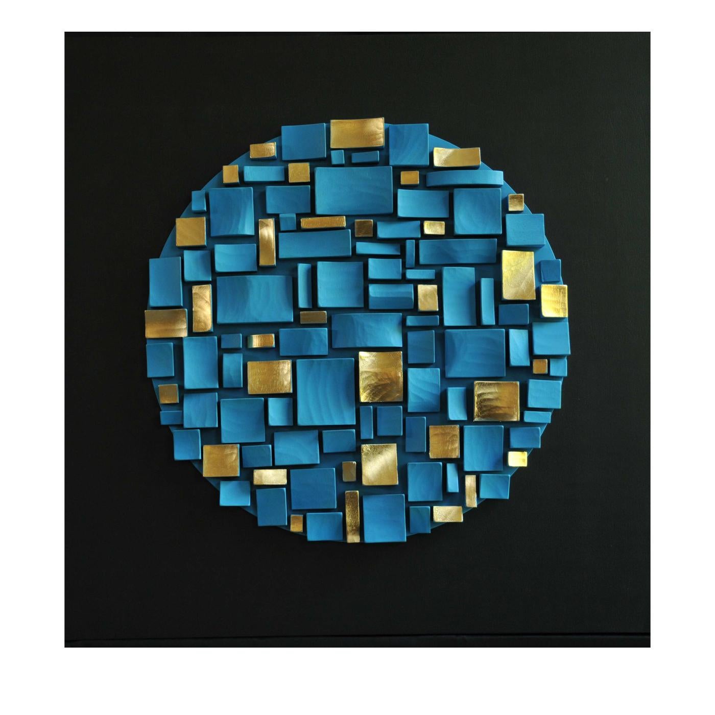 turquoise and gold wall decor