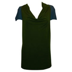 Turquoise and Green Block Colour Top by Roland Mouret