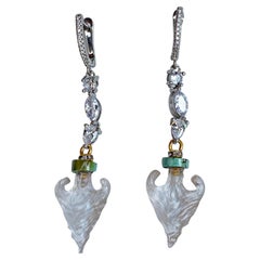 Boucles d'oreilles en turquoise et lucite