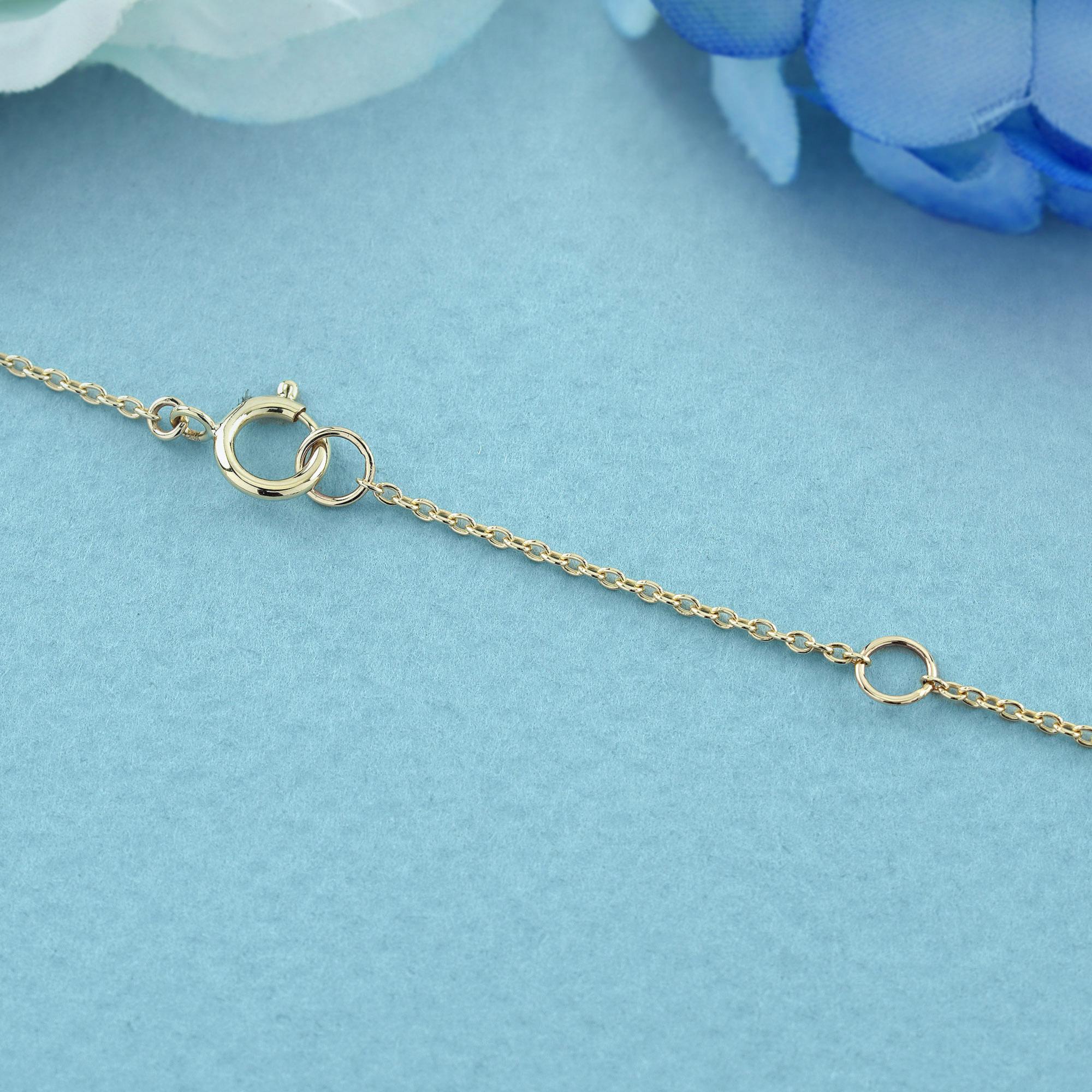 Türkis und Perle Edwardianischen Stil Schleife Halskette in 14K Gelb  Gold Damen im Angebot