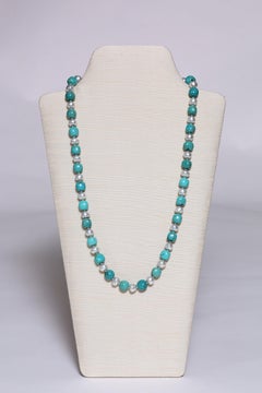Turquoise and Southsea Pearl Necklace