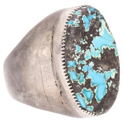 Türkis und Sterling Ring mit Lünette