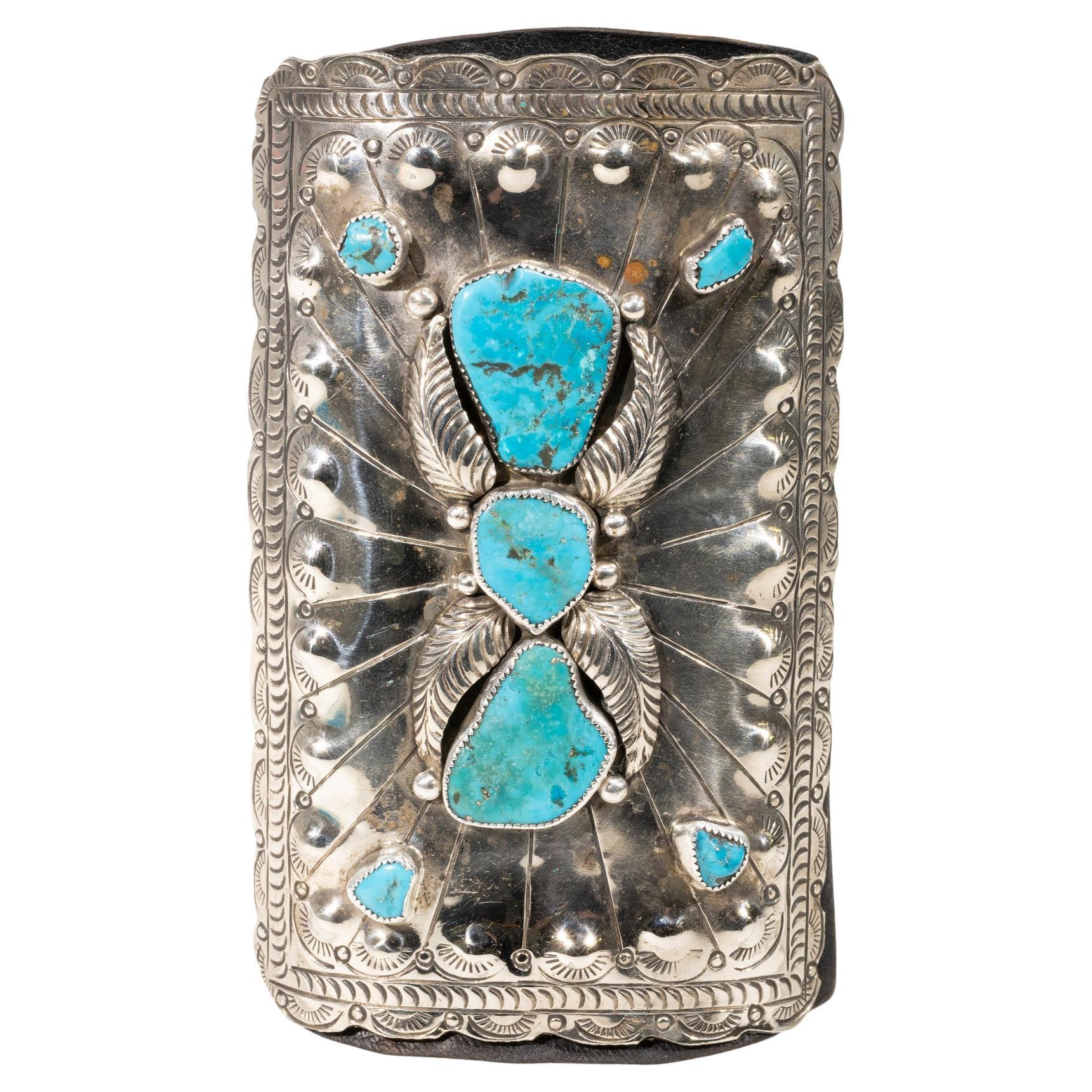 Pulsera brazalete con lazo de turquesa y plata de ley en venta