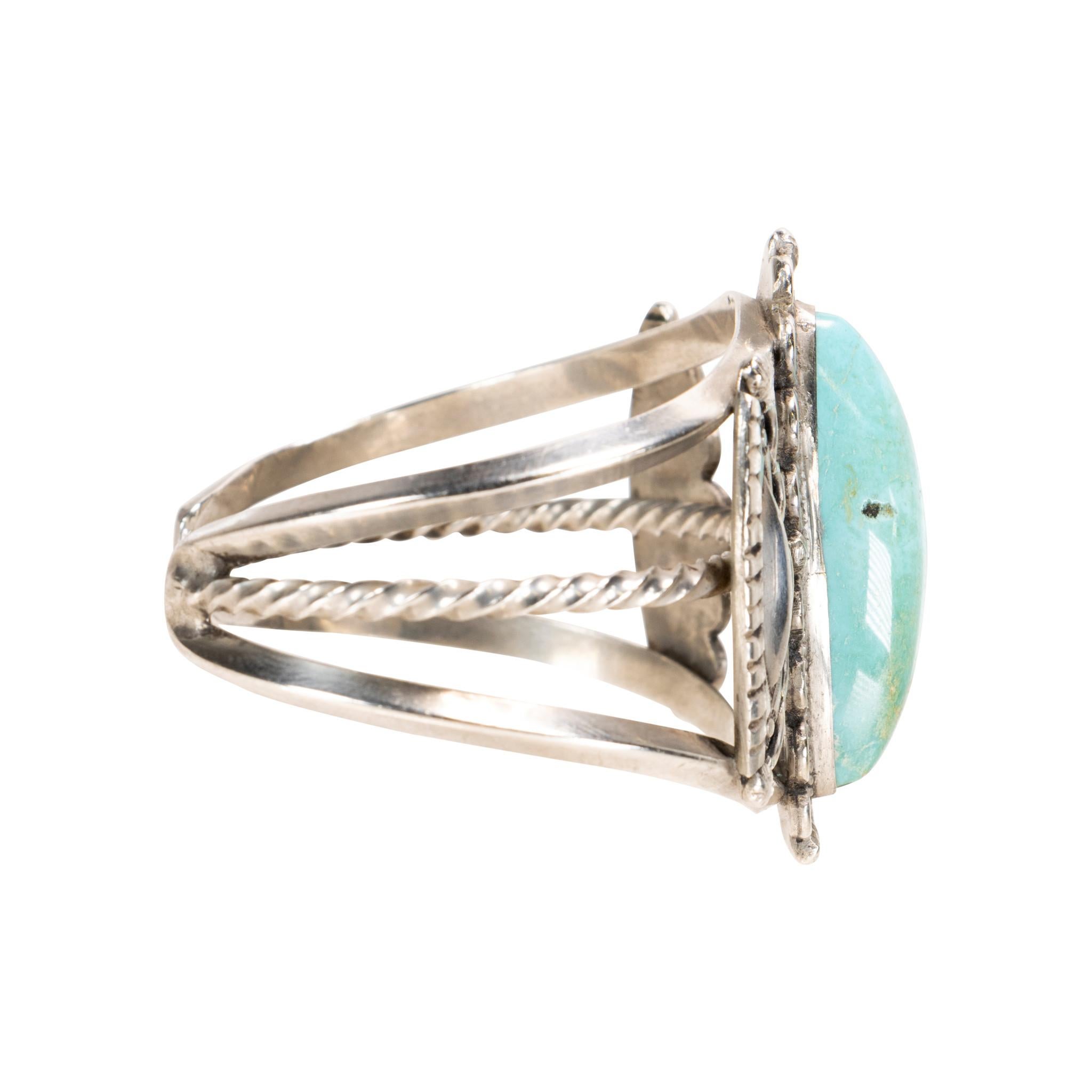 Bracciale in turchese e argento sterling In condizioni buone in vendita a Coeur d Alene, ID