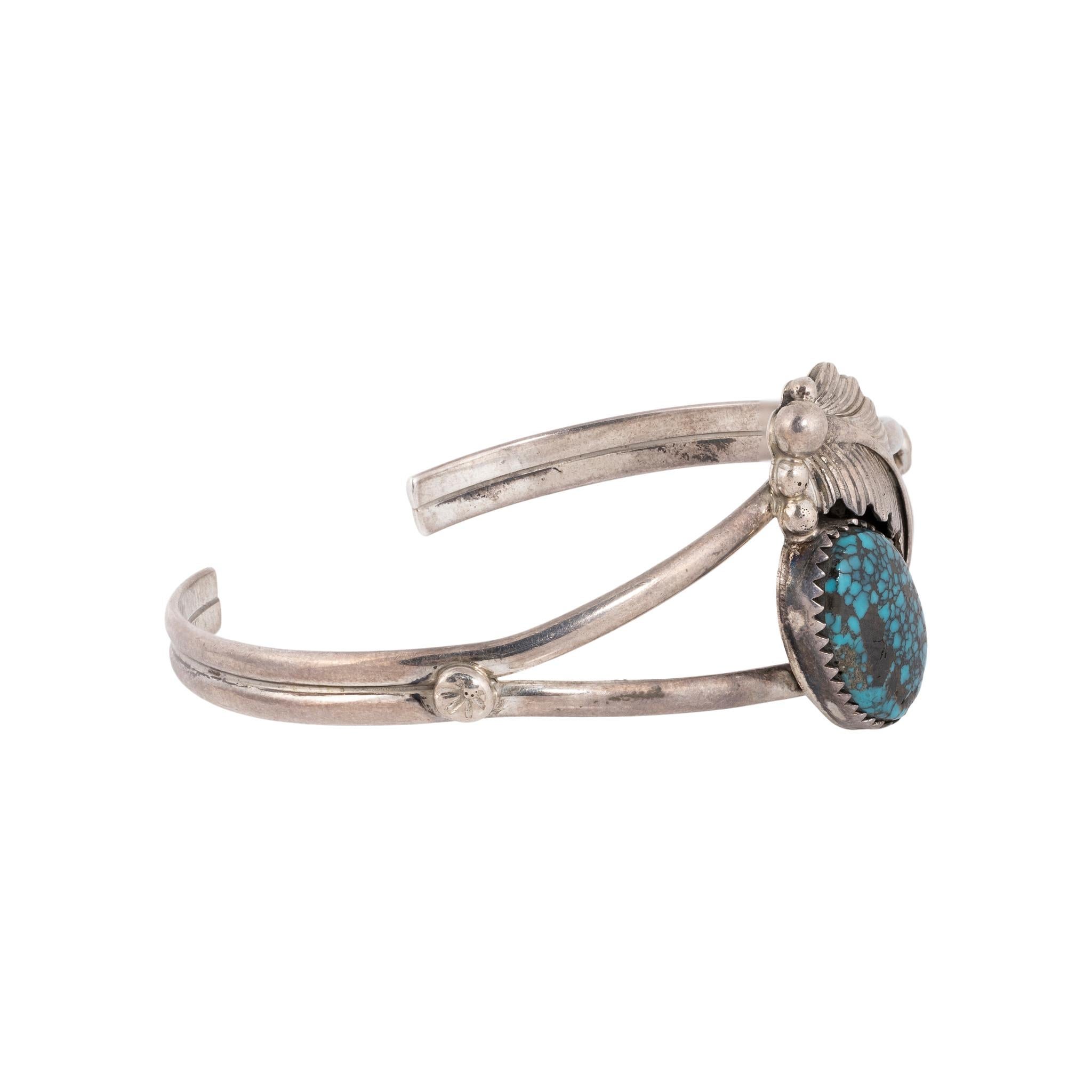 Bracciale in turchese e argento sterling In condizioni buone in vendita a Coeur d Alene, ID