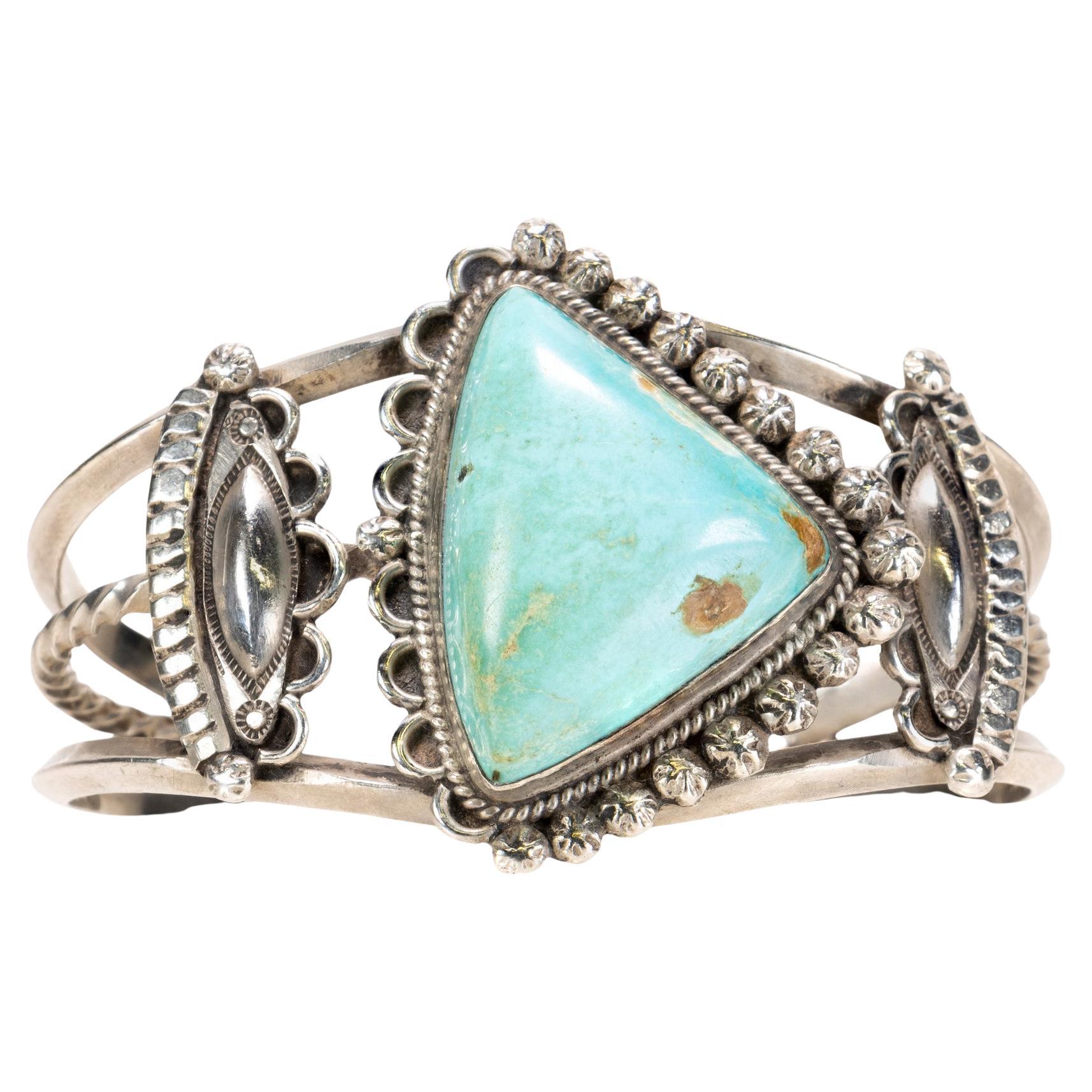 Bracciale in turchese e argento sterling