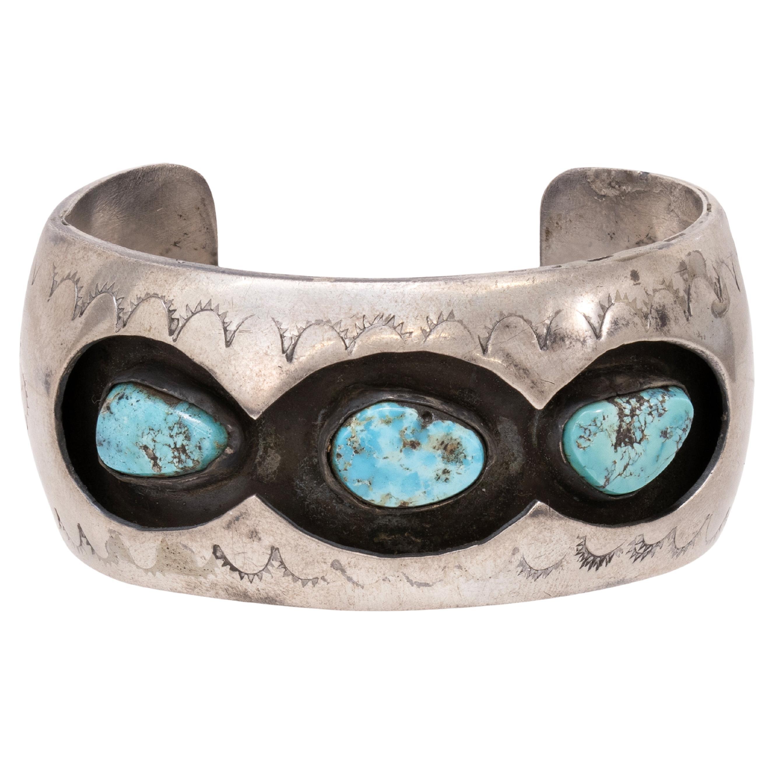Bracciale in turchese e argento sterling