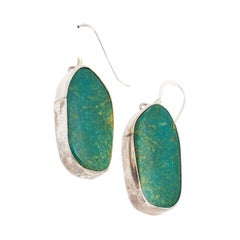 Orecchini pendenti in turchese e argento sterling