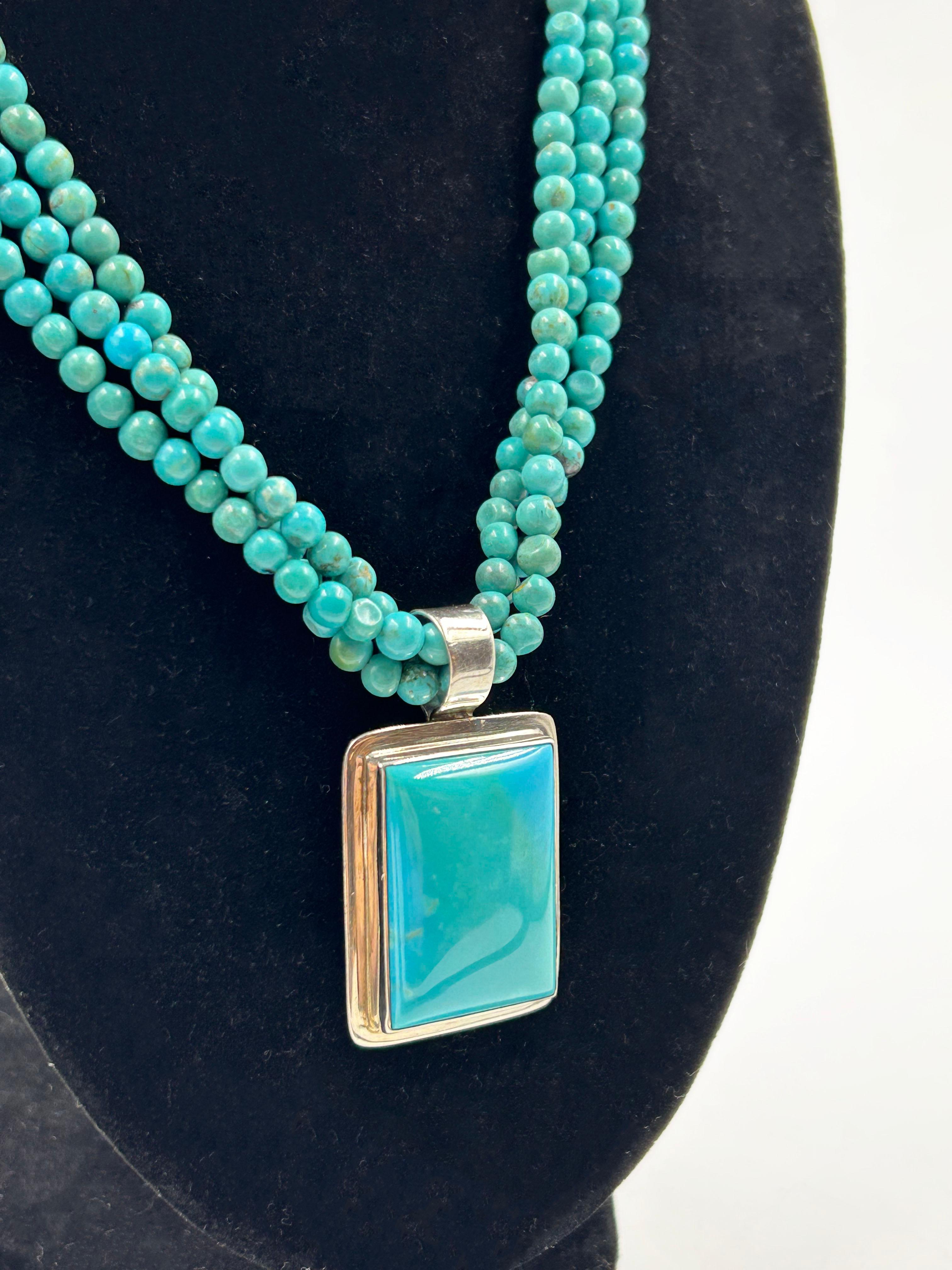 Autre Collier de turquoise et d'argent en vente