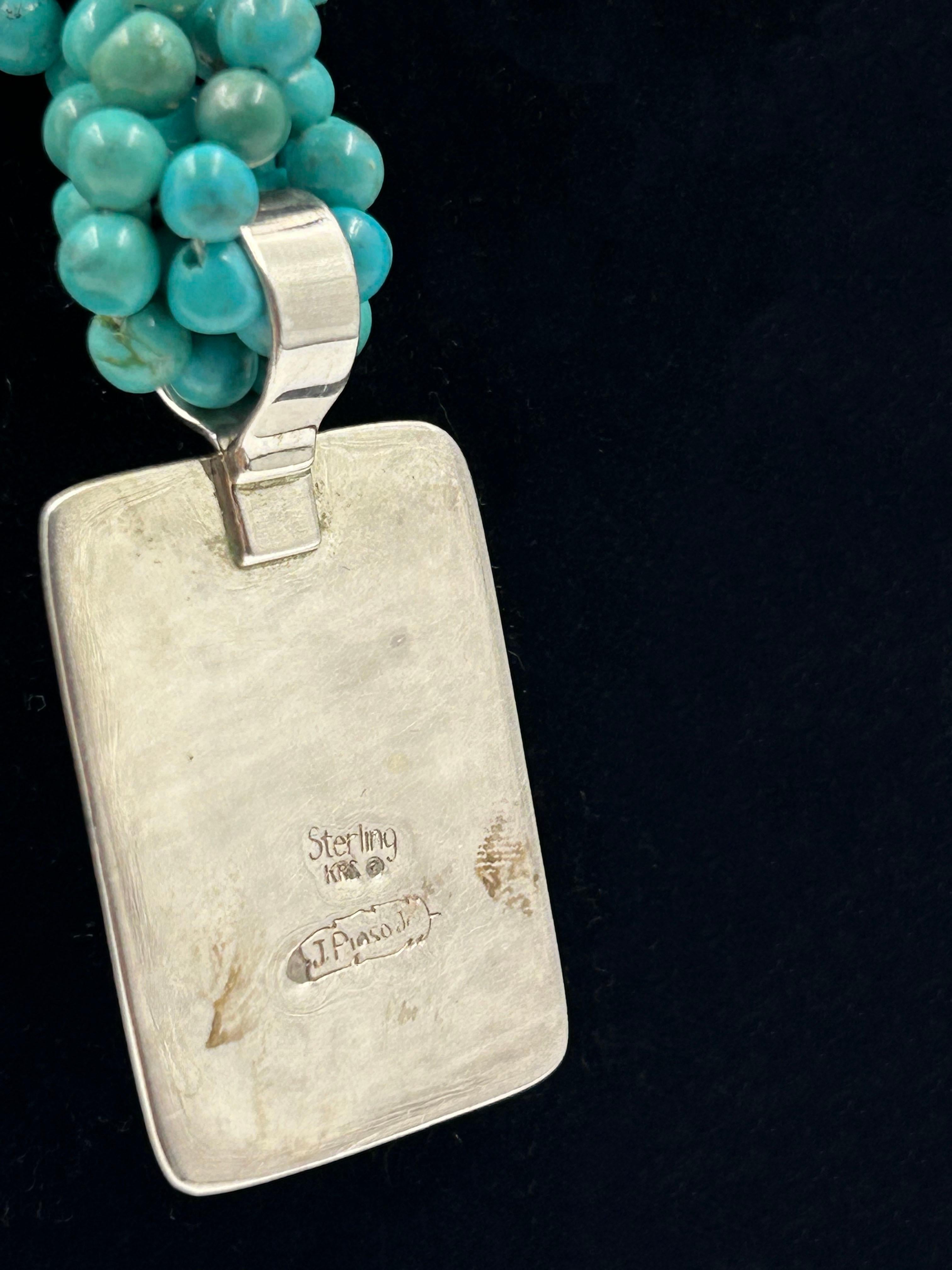 Américain Collier de turquoise et d'argent en vente