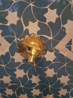 Turquoise and White Moroccan Mosaic Tile Fountain