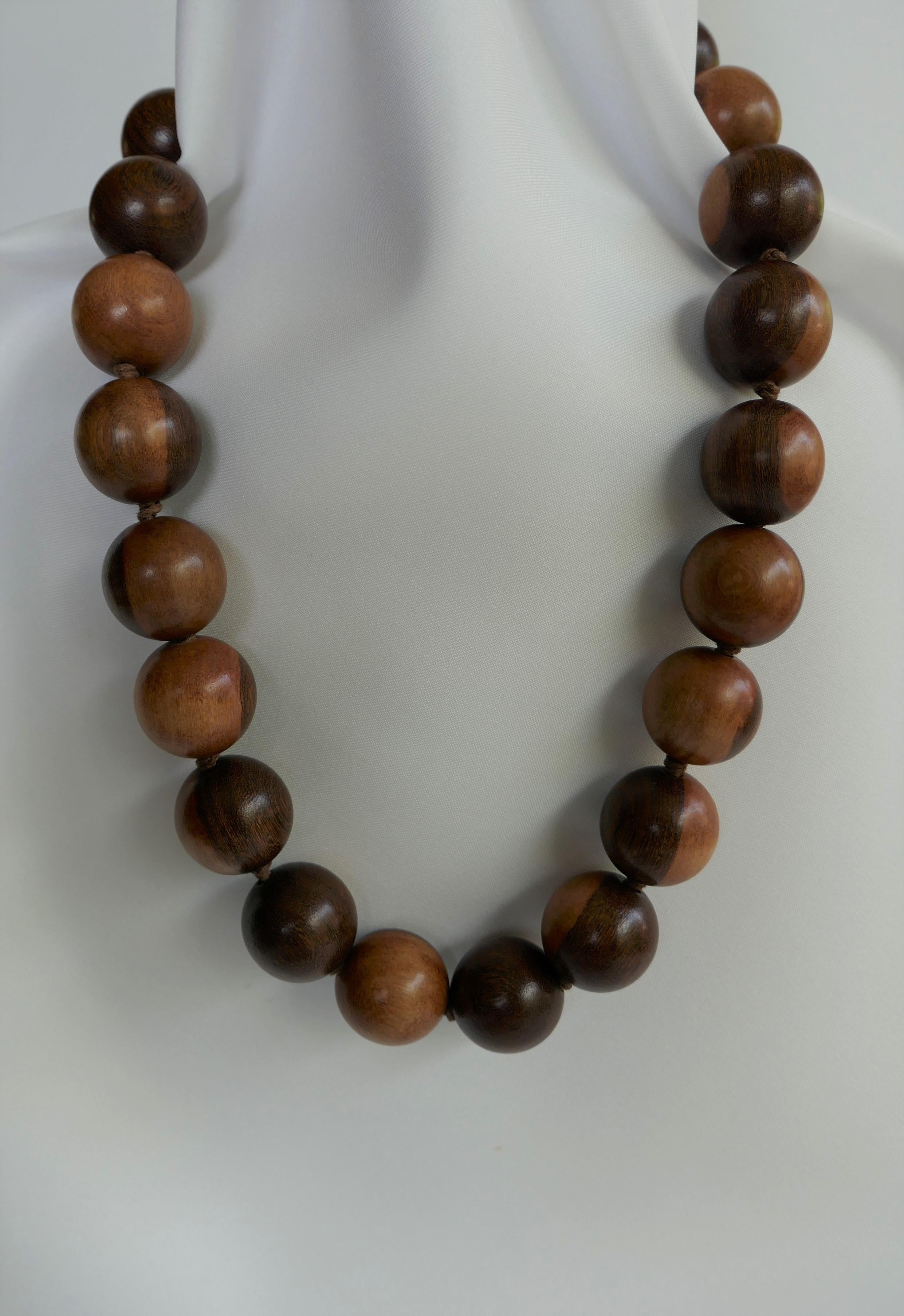 Women's Turquoise and Wood Gemstone Necklaces For Sale