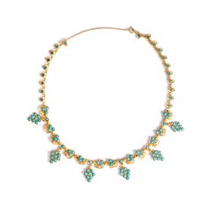 Turquoise and Yellow Gold 18k Necklace