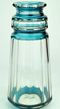 Turquoise Art Deco Val Saint Lambert Vase by Charles Graffart