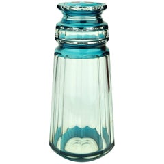 Turquoise Art Deco Val Saint Lambert Vase by Charles Graffart
