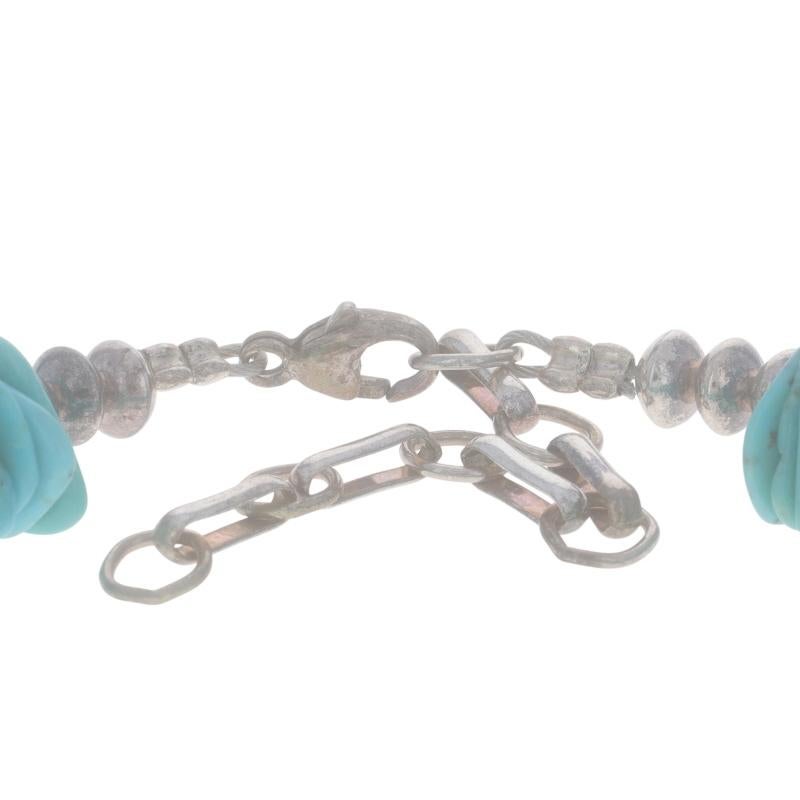 Pulsera de cuentas de turquesa 7 3/4