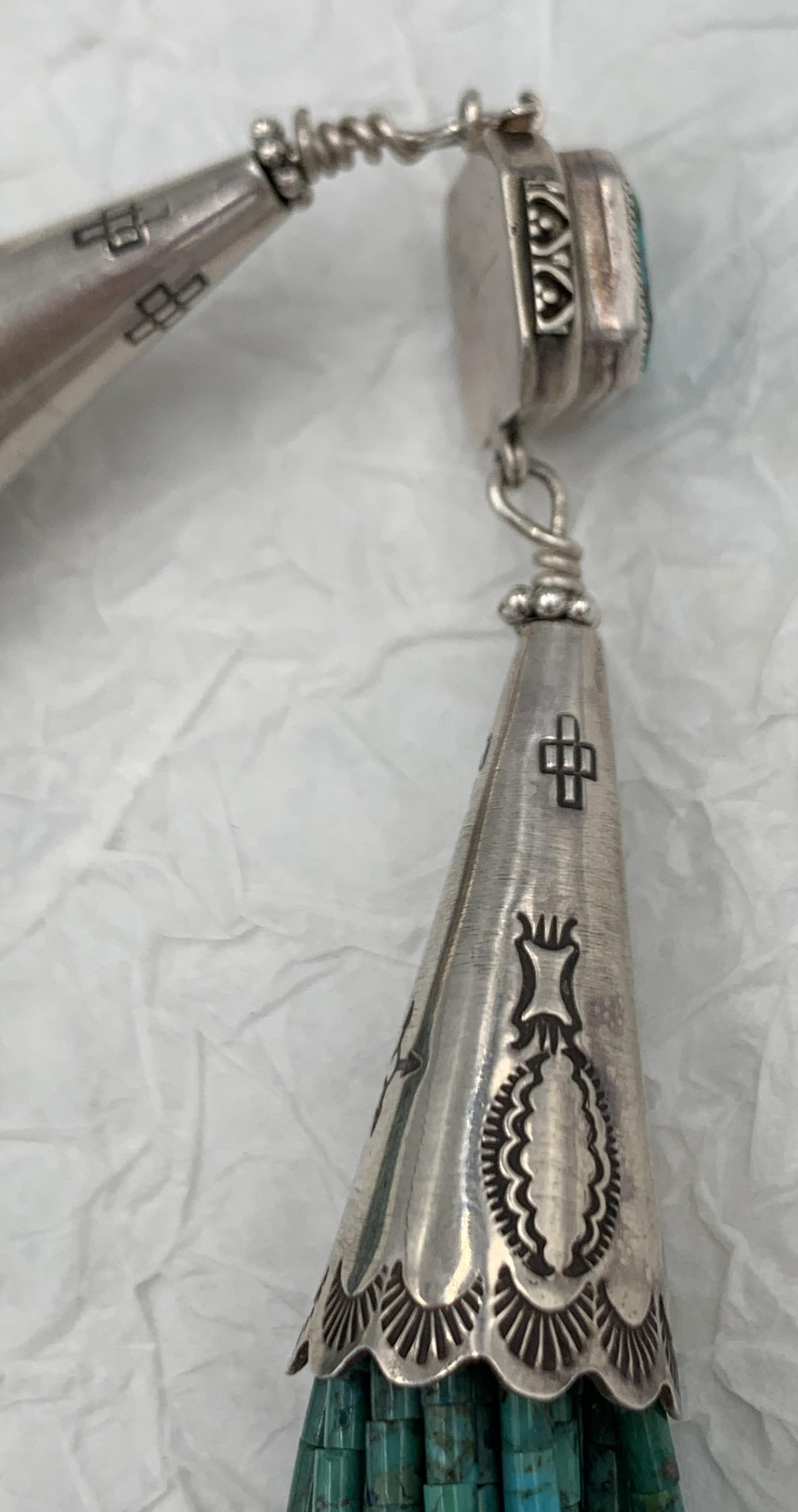 Collana di perline in turchese con ciondolo in turchese in vendita 5