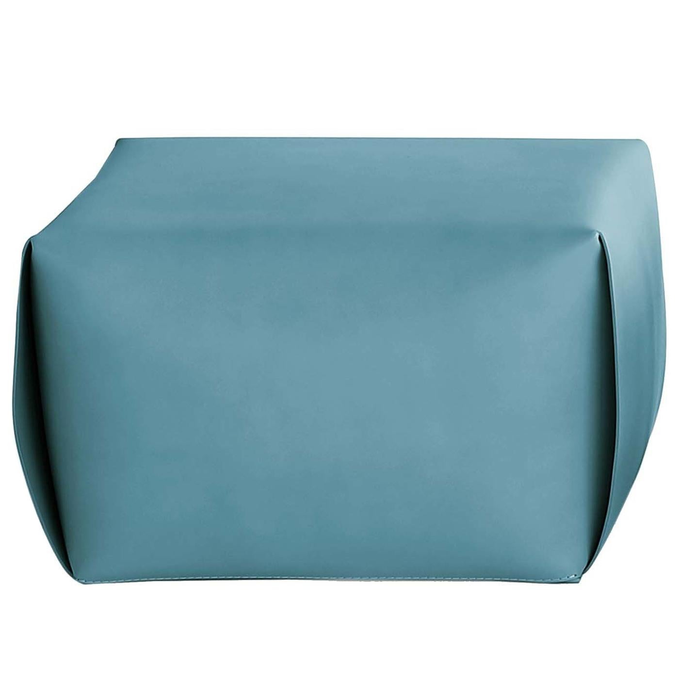 Turquoise Blue Bao Ottoman by Viola Tonucci