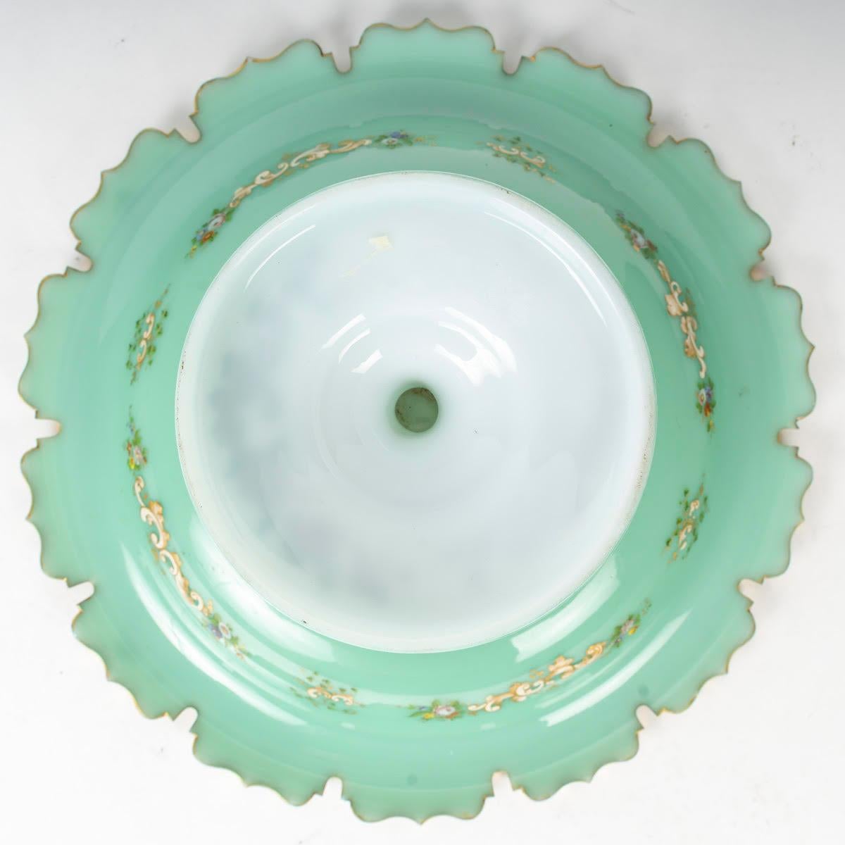 Turquoise Blue Opaline Bowl, 19th Century, Napoleon III Period. For Sale 1
