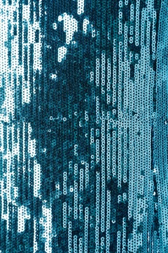 Turquoise blue sequin dress sleeveless and backless Galvan London