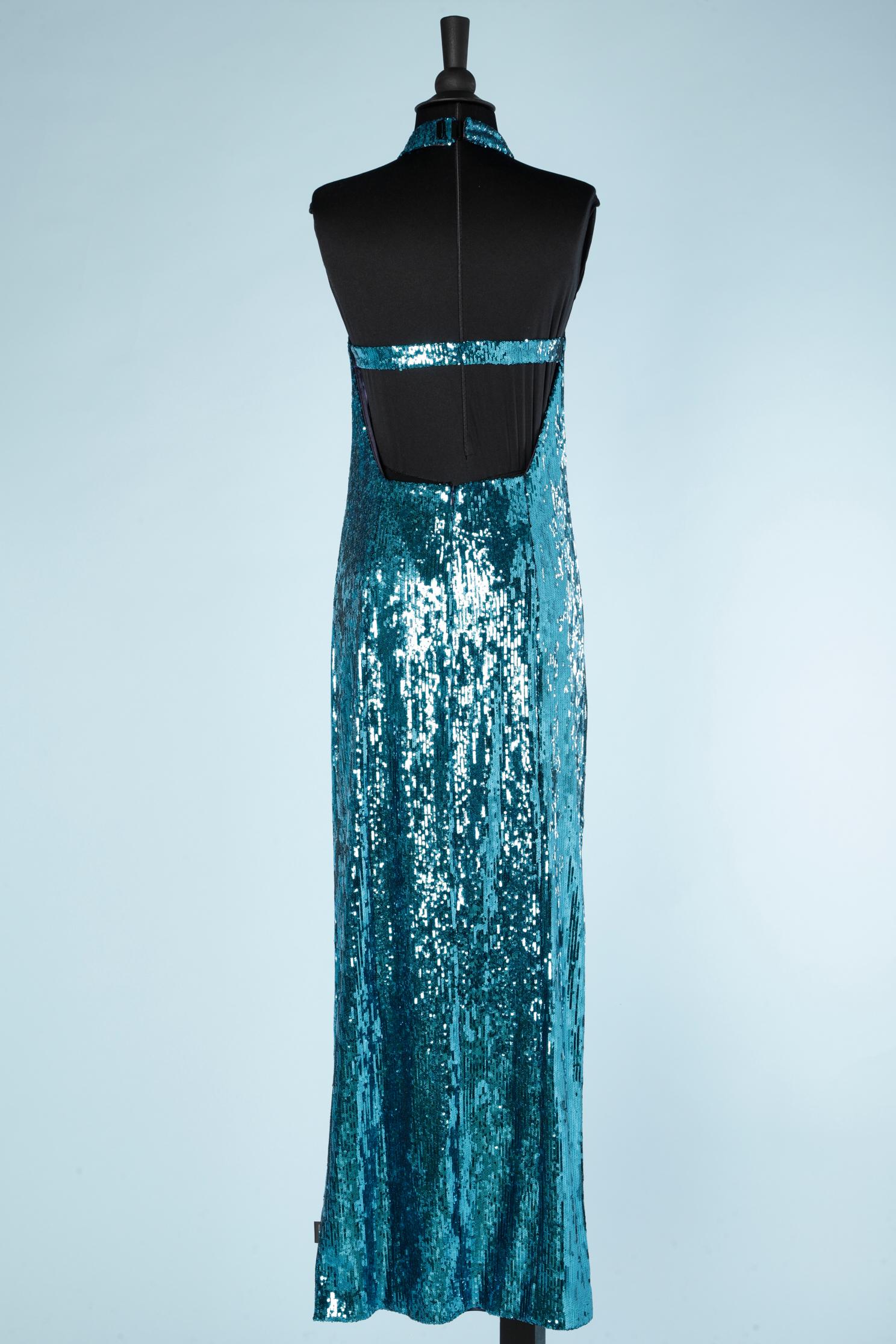 turquoise sequin dress