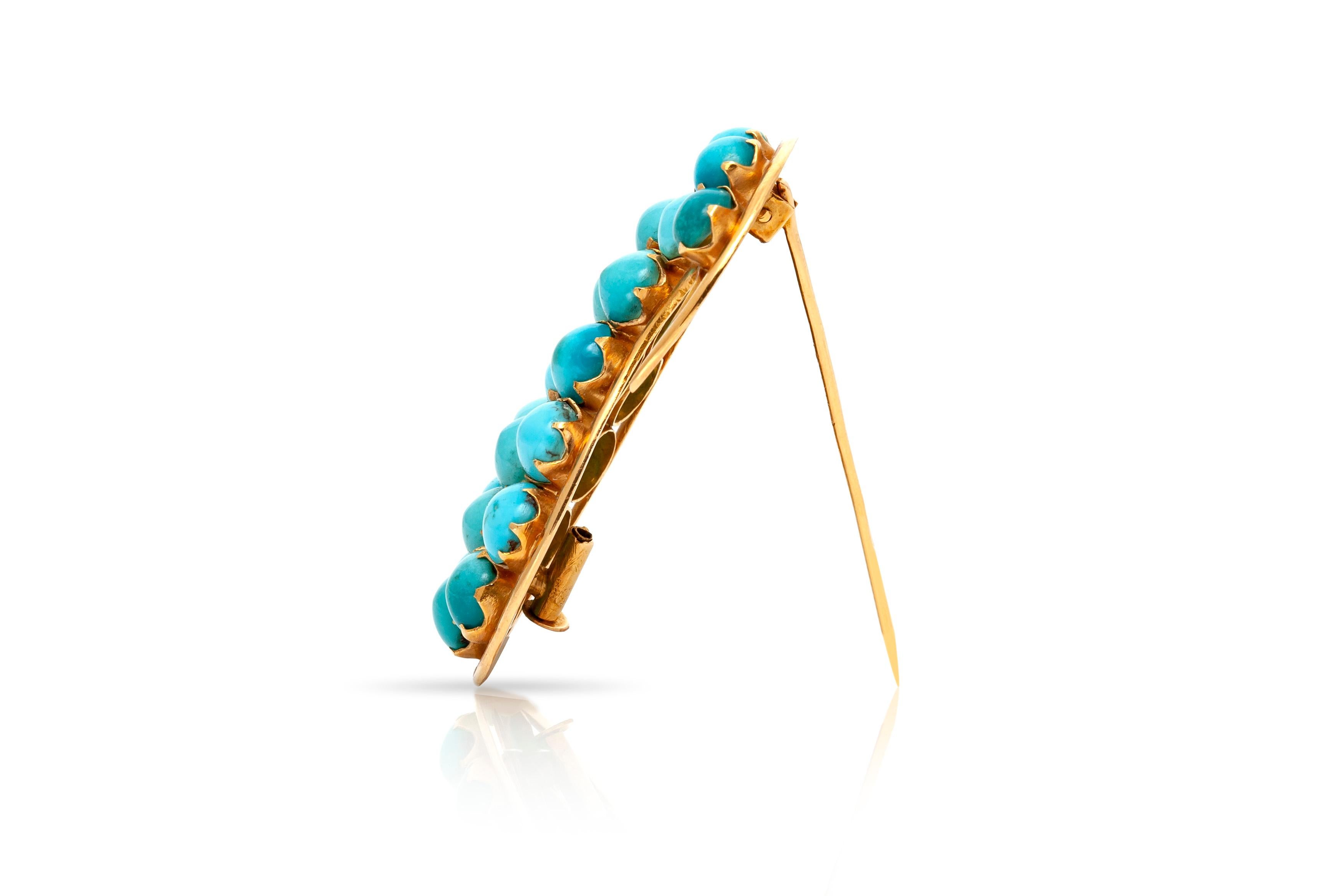 Turquoise Brooch In Good Condition For Sale In New York, NY