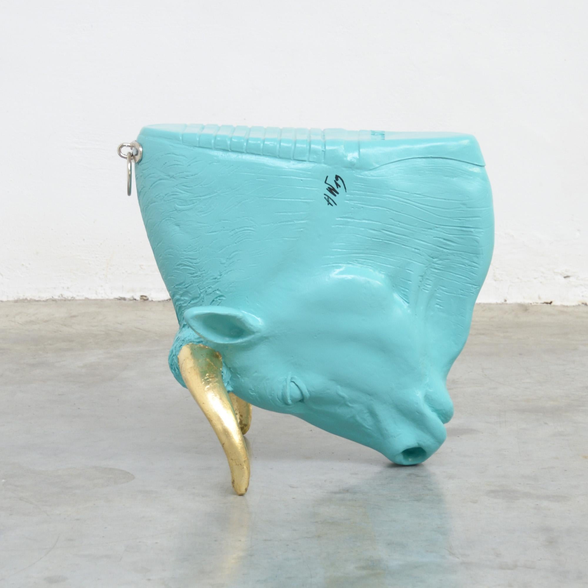 Metal Turquoise Bullsit by Hans Weyers, 2019