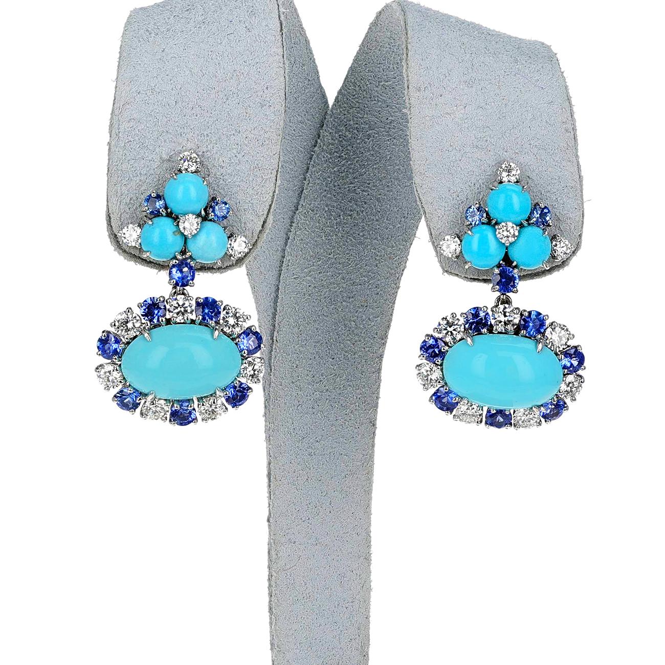 men's turquoise earrings