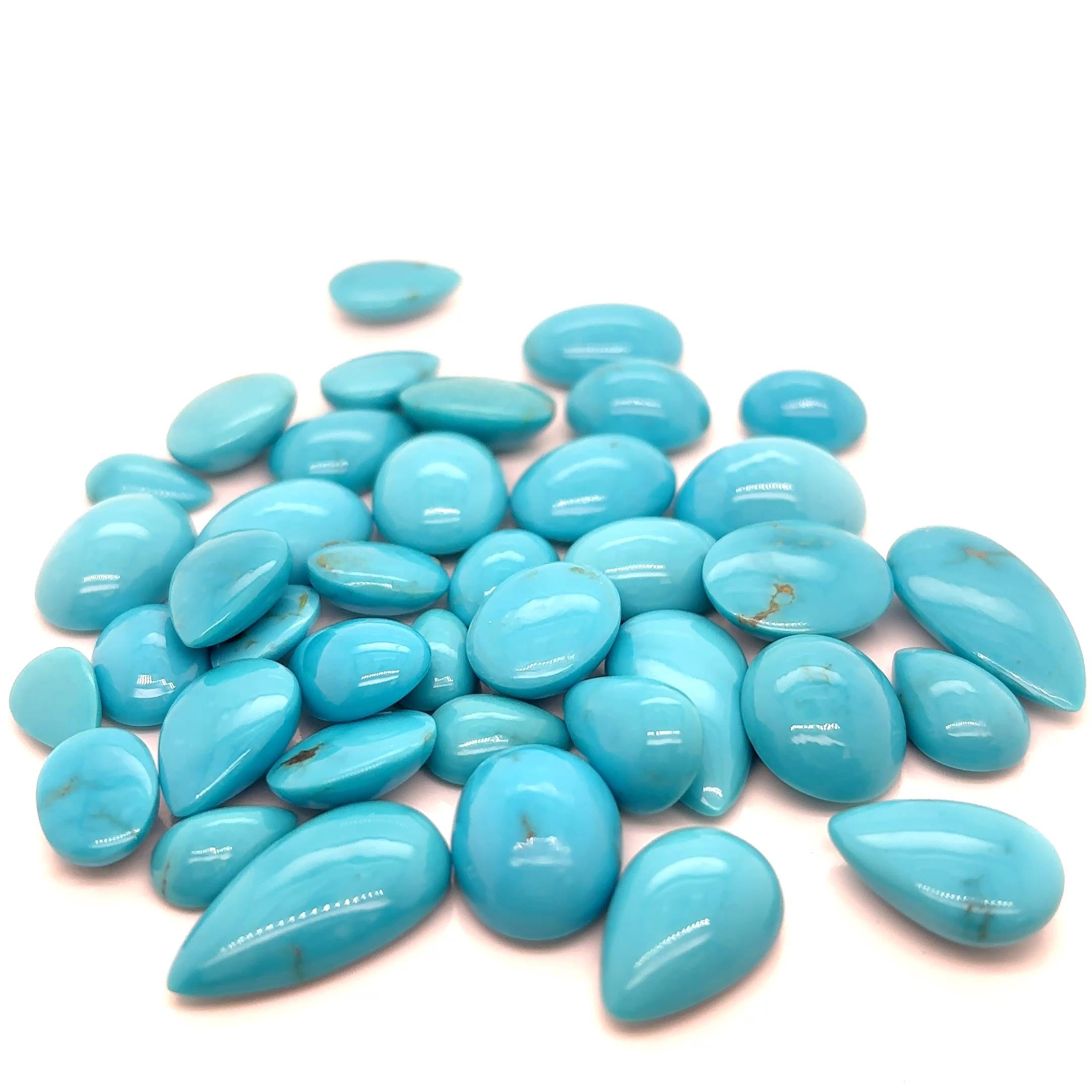 Contemporaneo Cabochon di turchese Cts 173,85 in vendita