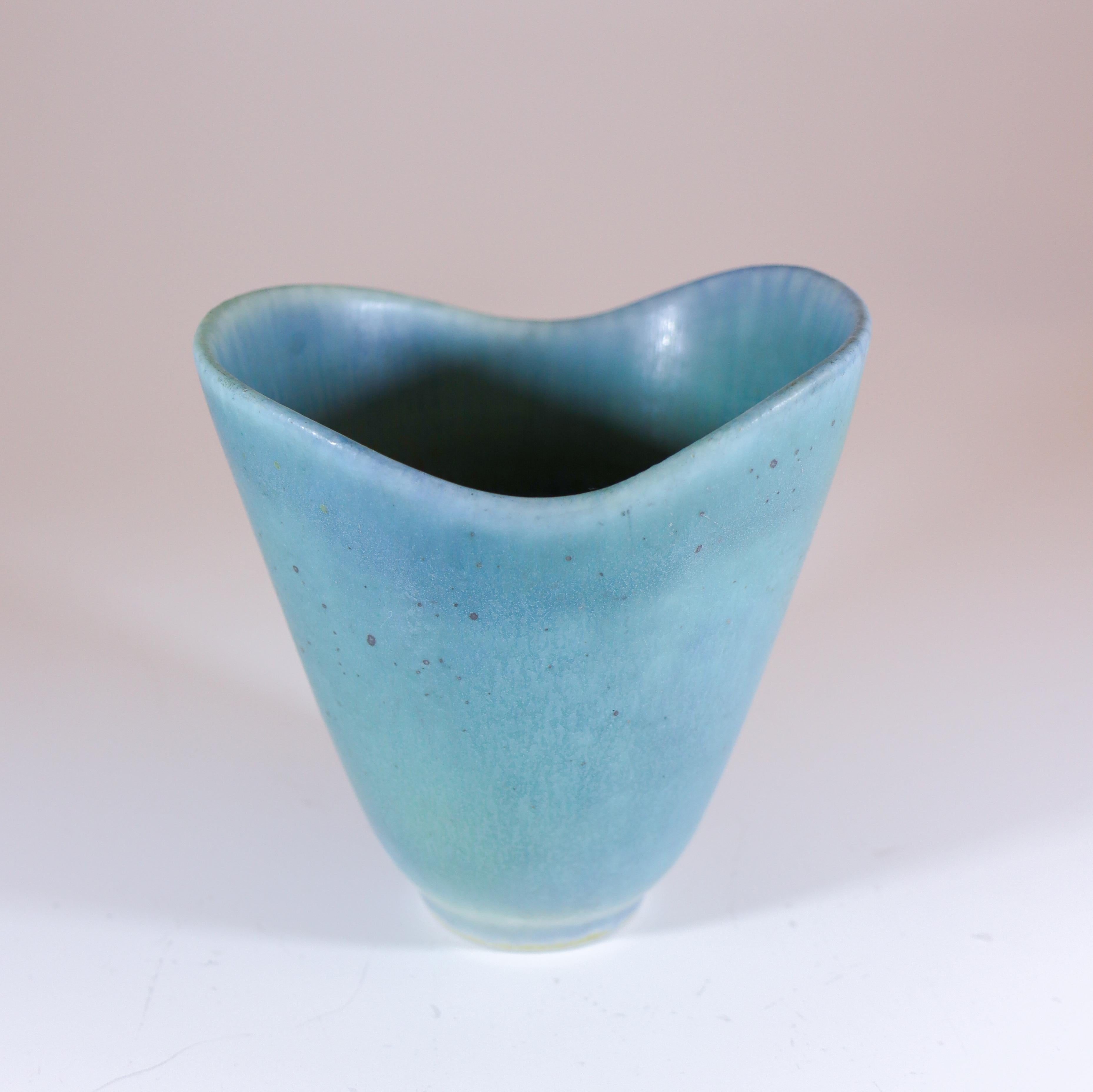 Ceramica Vaso in ceramica turchese - Carl-Harry Stålhane - Rörstrand Midcentury Modern in vendita