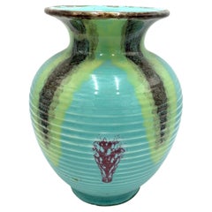 Turquoise Ceramic Vase, Ditmar Urbach, Czechoslovakia, 1960s