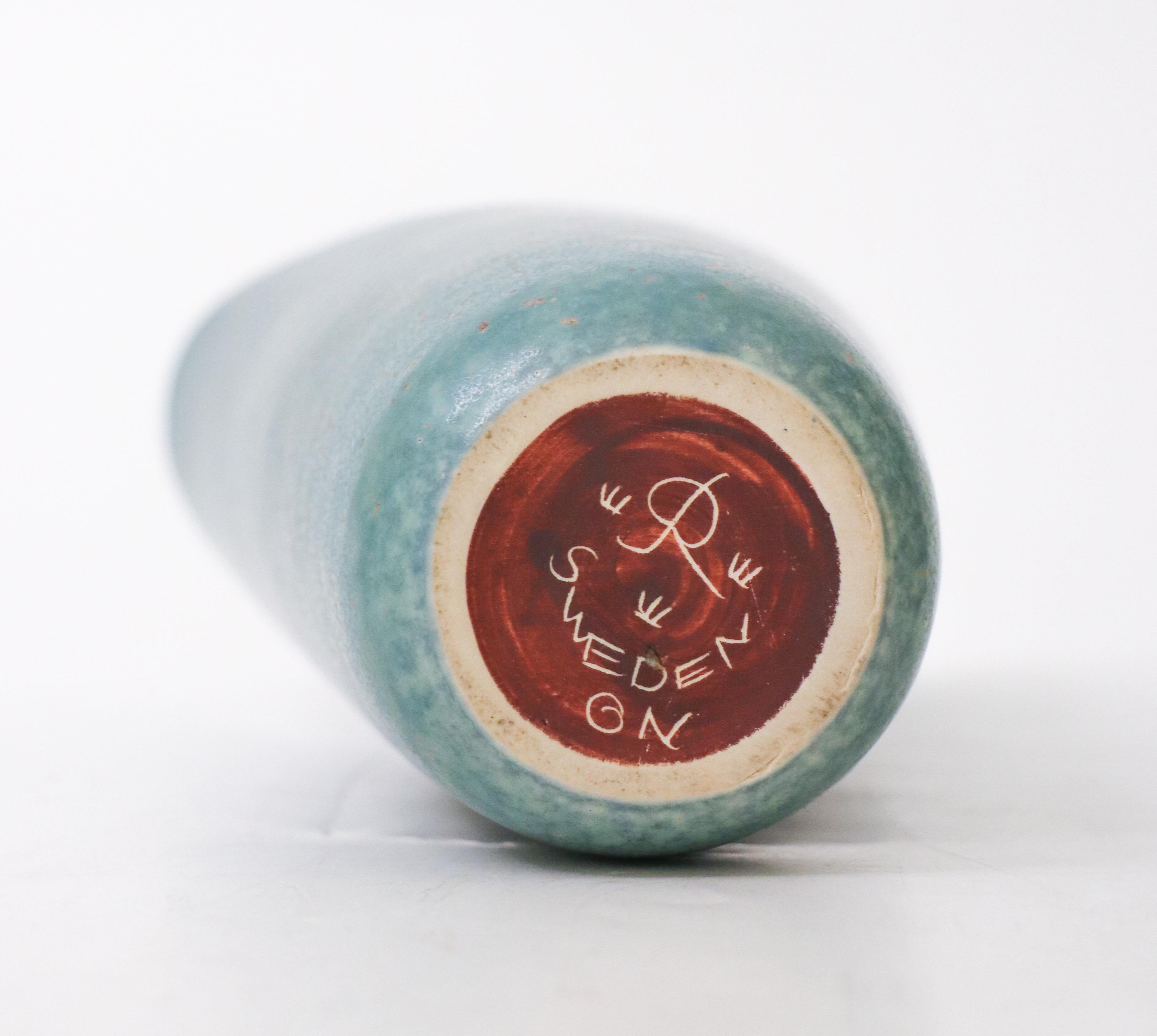 Vaso in ceramica turchese - Gunnar Nylund - Rörstrand - Metà del XX secolo in vendita 3
