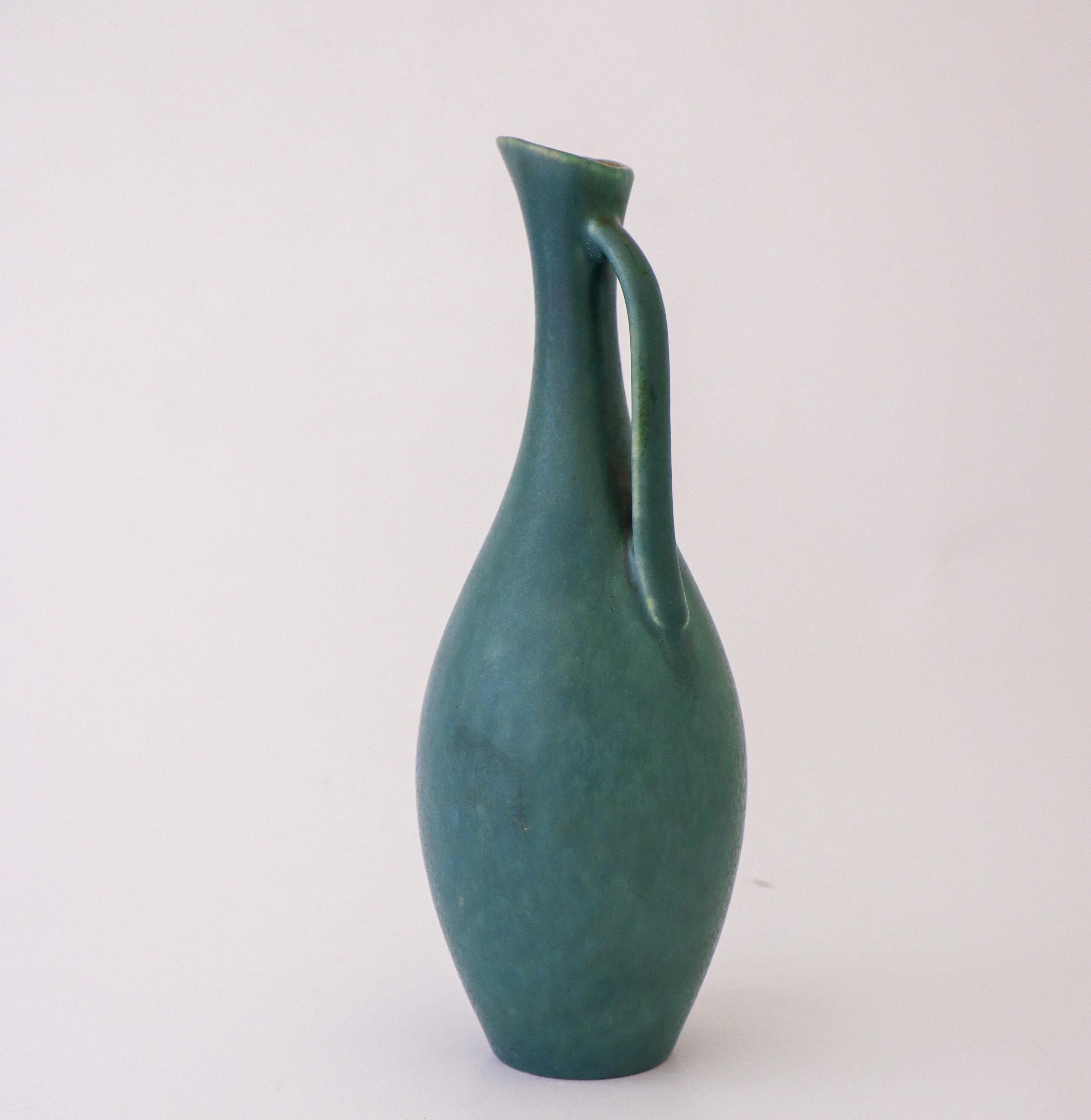 Scandinavian Modern Turquoise ceramic vase - Gunnar Nylund - Rörstrand - Mid 20th century