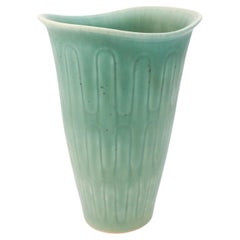 Turquoise Ceramic Vase Gunnar Nylund, Rörstrand, Scandinavian Midcentury Retro