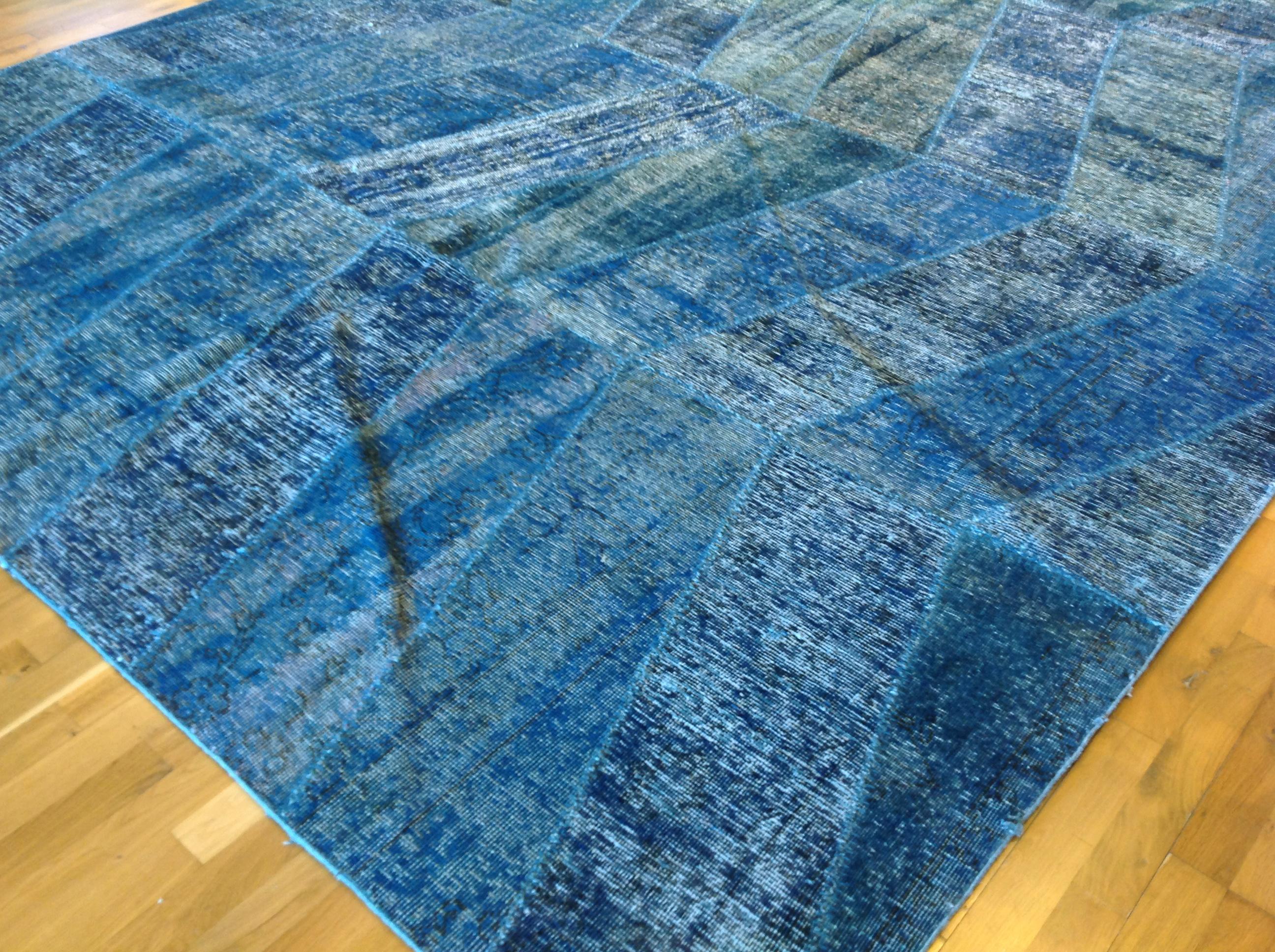 turquoise chevron rug